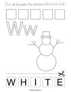 White coloring pages
