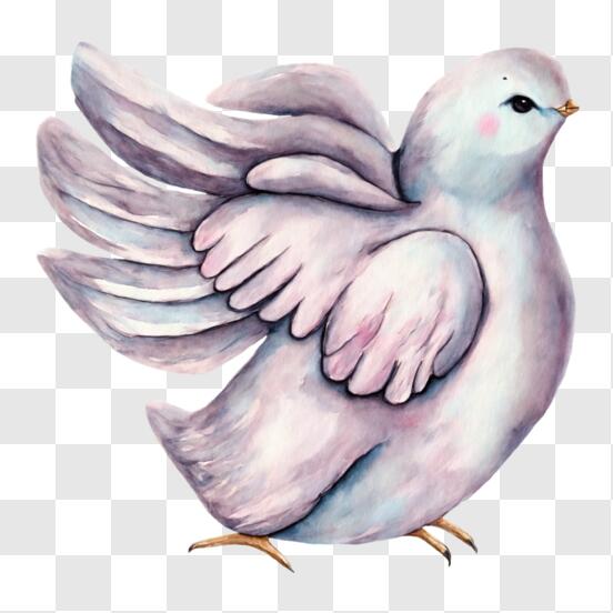 Download symbolic white dove artwork png online
