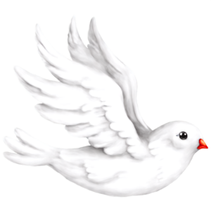 Download symbolic white dove in flight png online