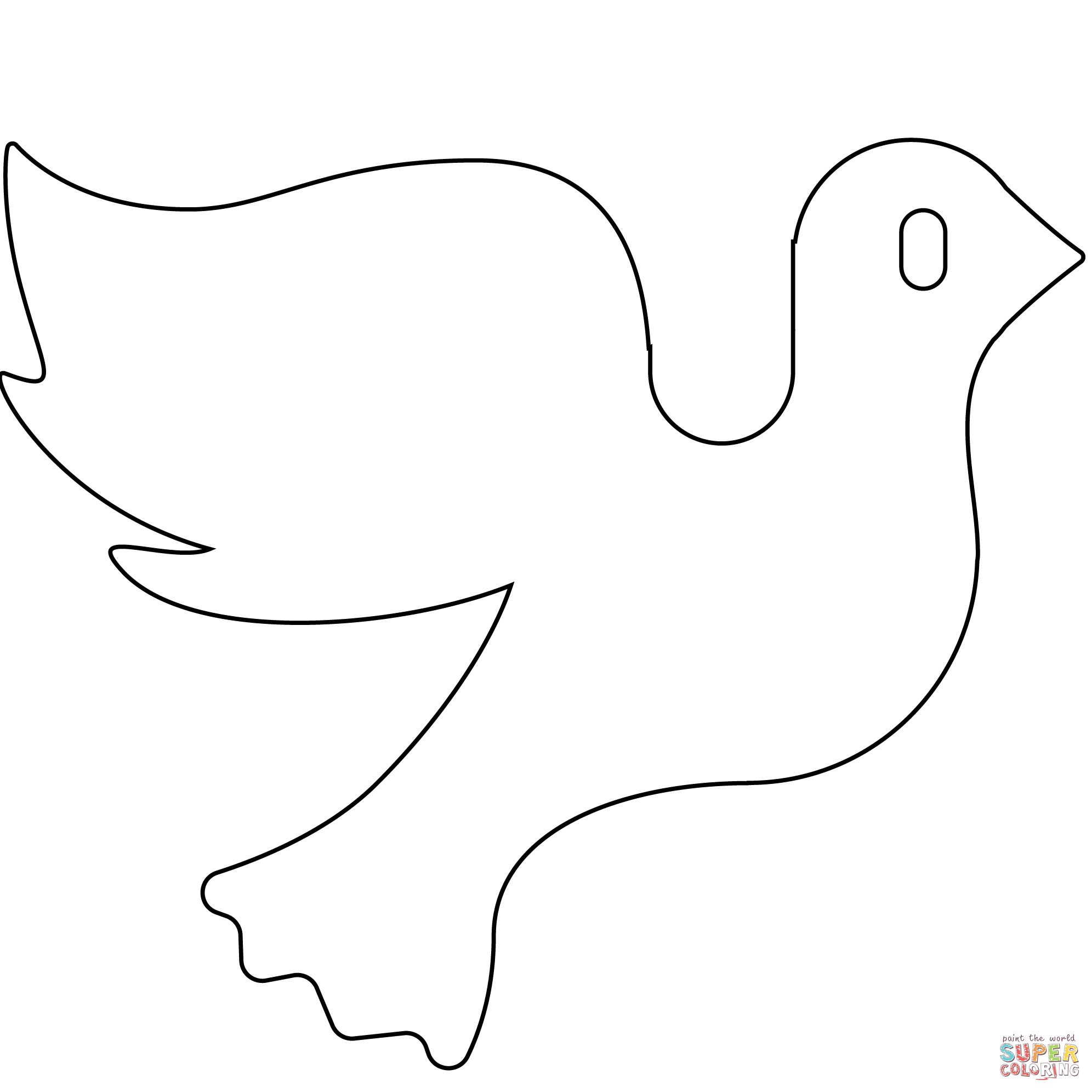 Dove of peace emoji coloring page free printable coloring pages