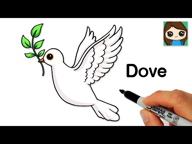 How to draw a dove easy ð eoji