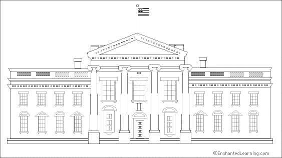 White house coloring printout