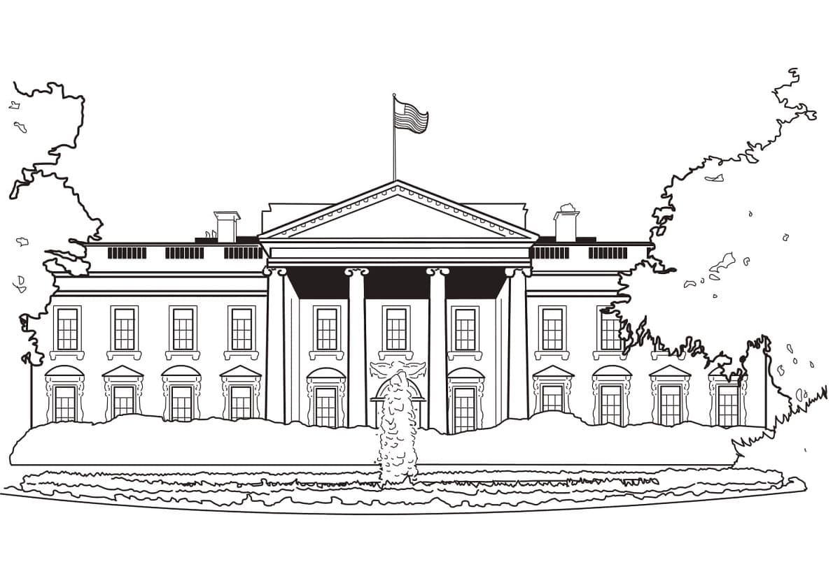 White house coloring pages