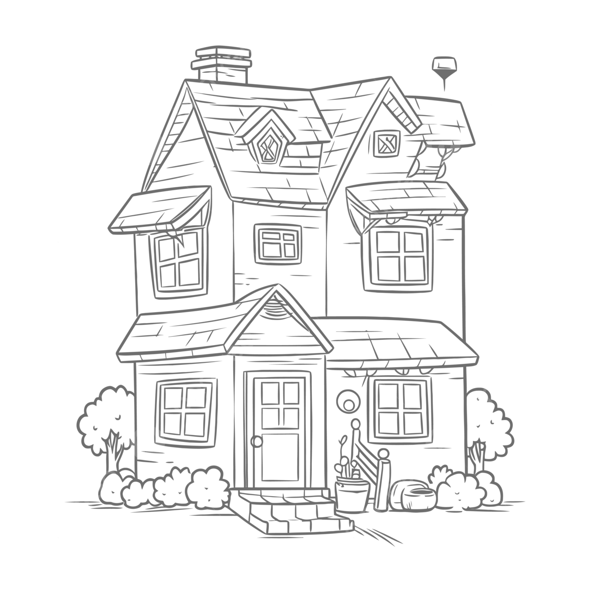 House coloring pages on white background outline sketch drawing vector house drawing wing drawing ring drawing png and vector with transparent background for free download