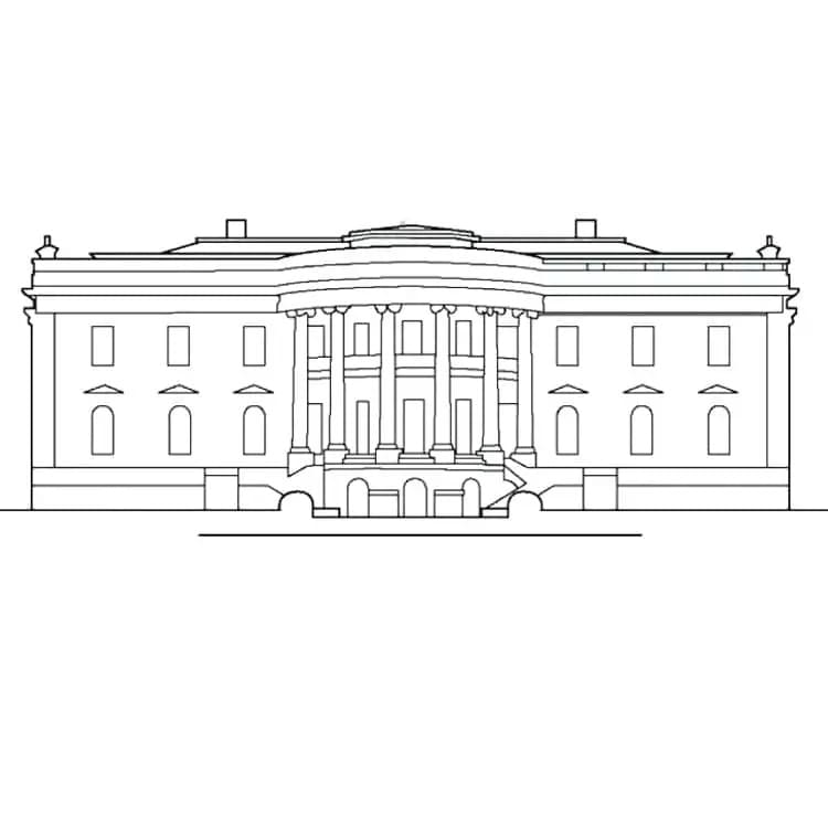 White house coloring pages