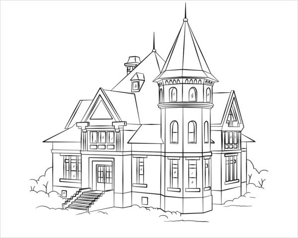 House coloring pages