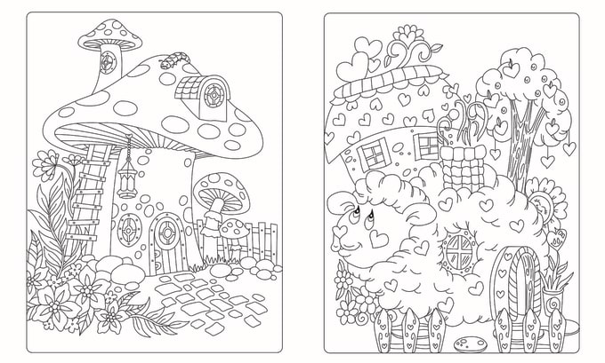 Create unique coloring book page for kids and adults by nowshad