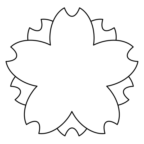 White flower emoji coloring page free printable coloring pages