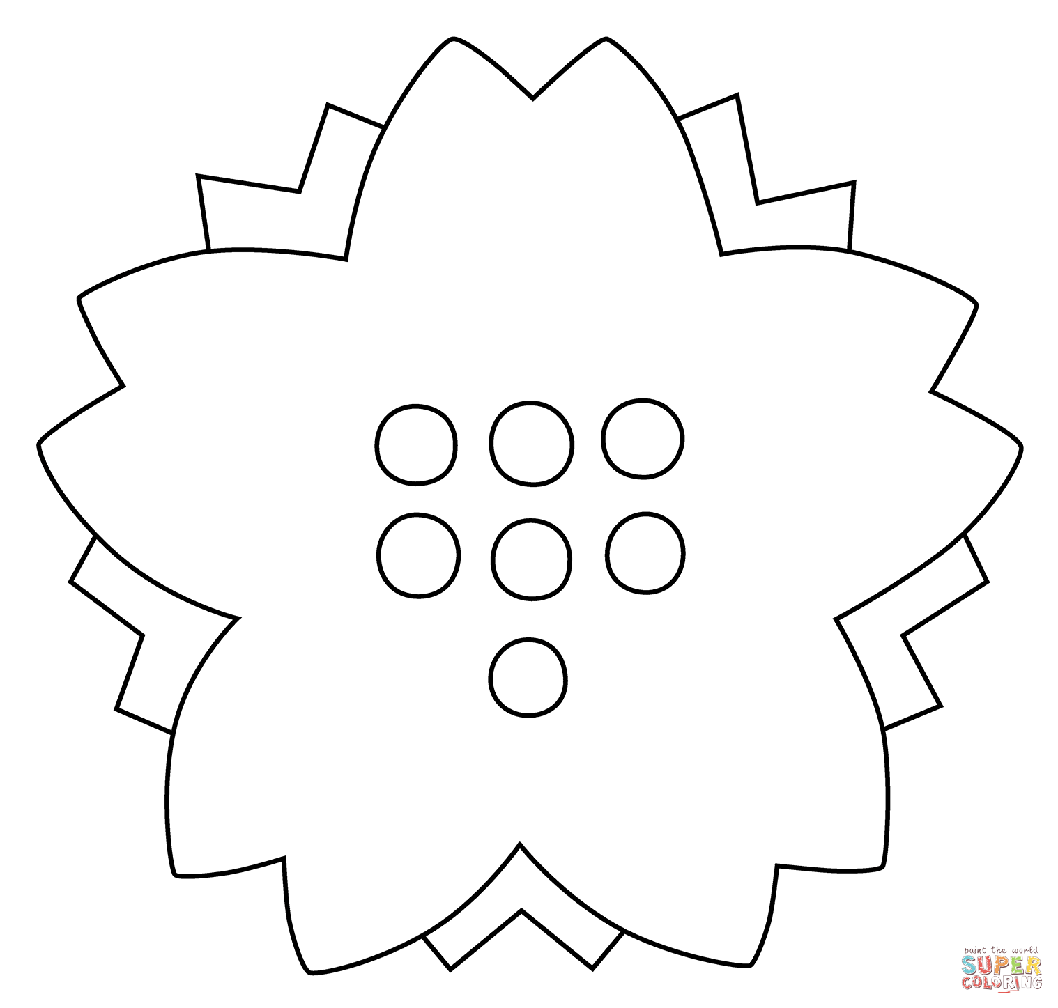 White flower emoji coloring page free printable coloring pages