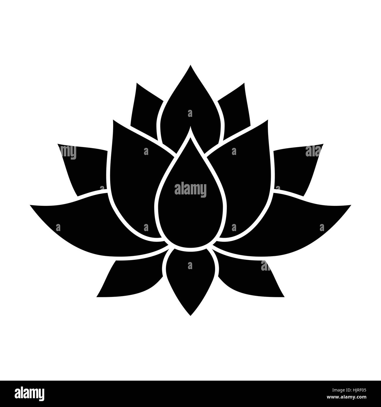 Lotus flower sign in simple style isolated on white stock vector image art