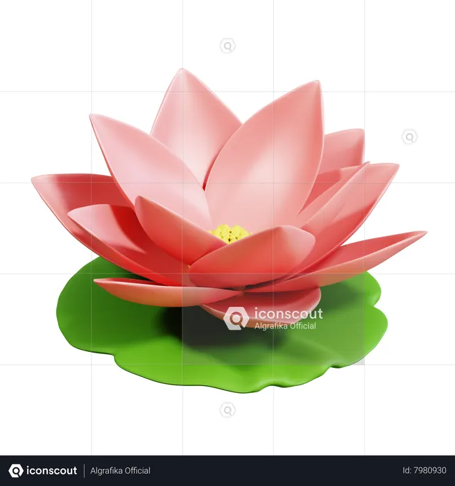 Lotus flower d icon download in png obj or blend format