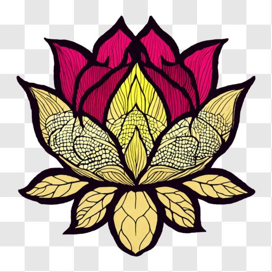 Download stylized lotus flower