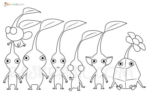 Pikmin deluxe coloring page new images free printable coloring pages cute drawings unique coloring pages