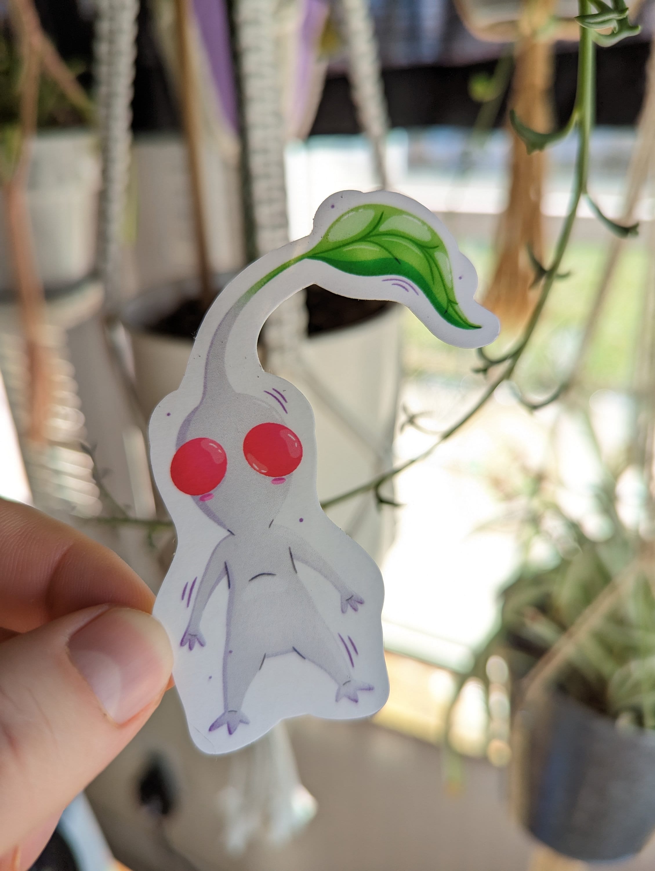 White pikmin vinyl sticker