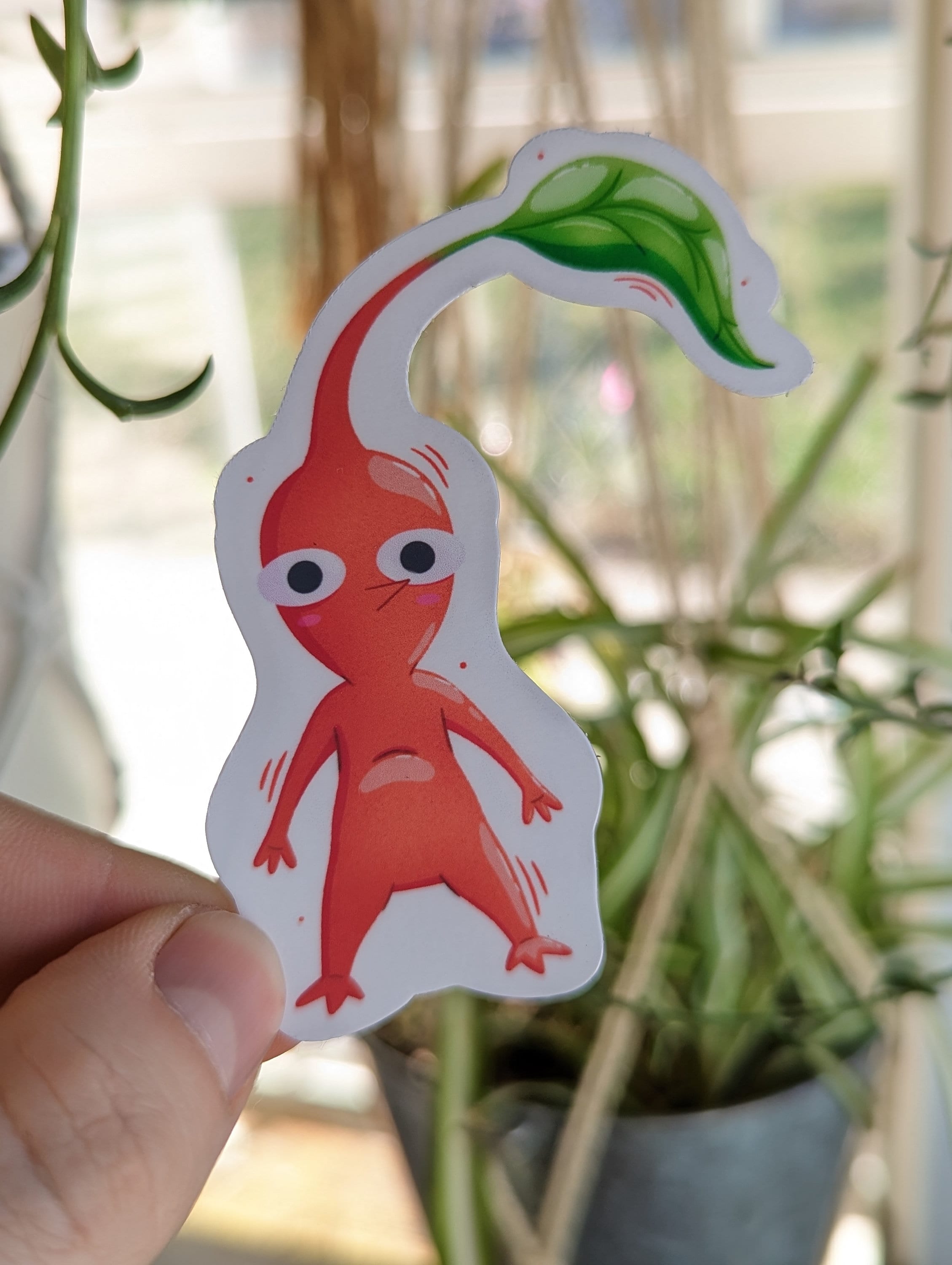 Red pikmin vinyl sticker