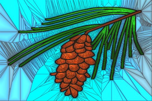Solve maine white pine cone and tassel jigsaw puzzle online with pieces