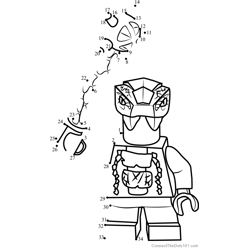 Lego ninjago connect the dots worksheets printable for kids