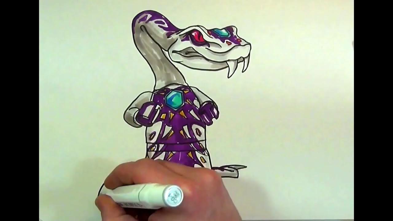 How to draw pythorlegoninjago