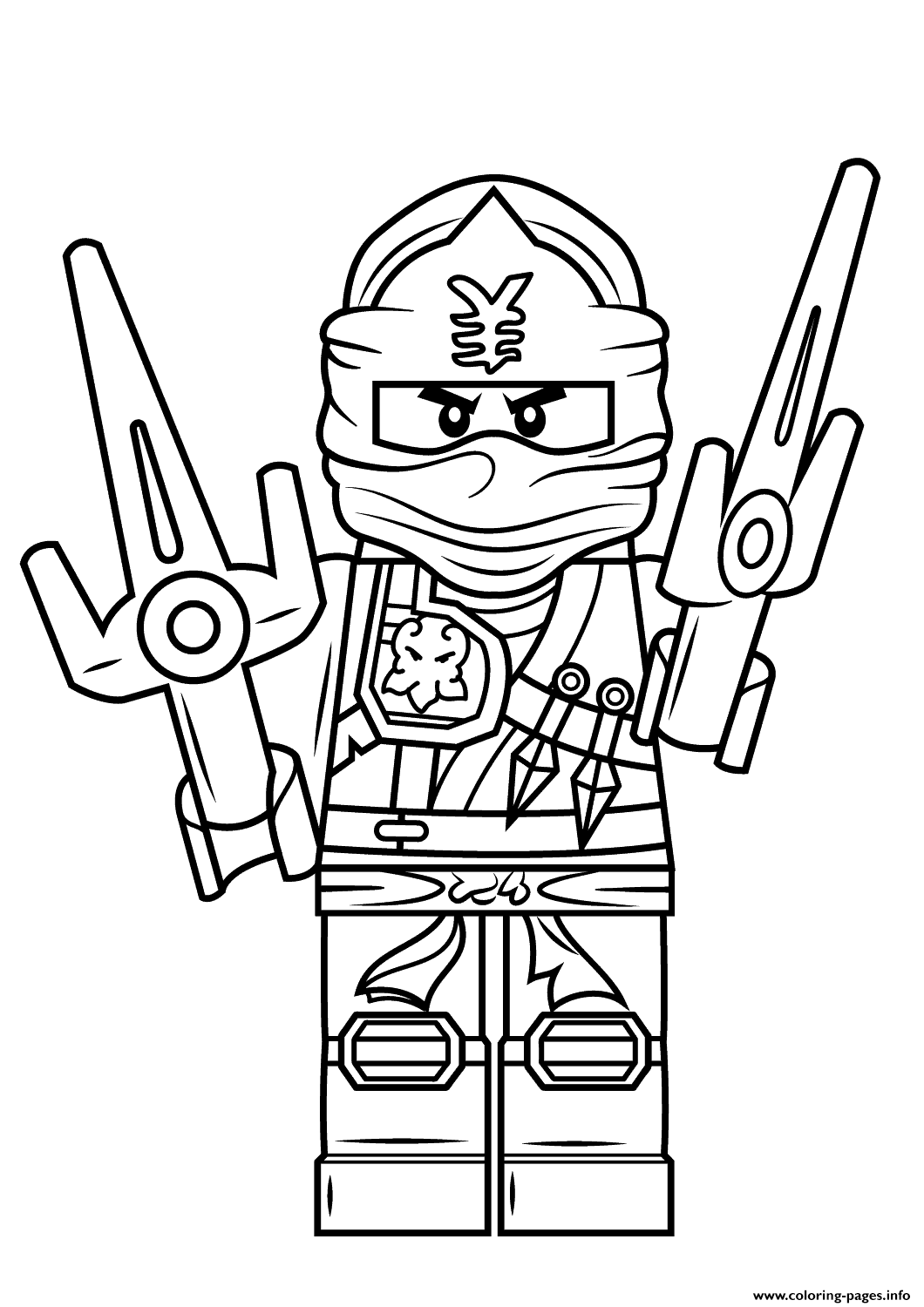 Lego ninjago jay coloring page printable