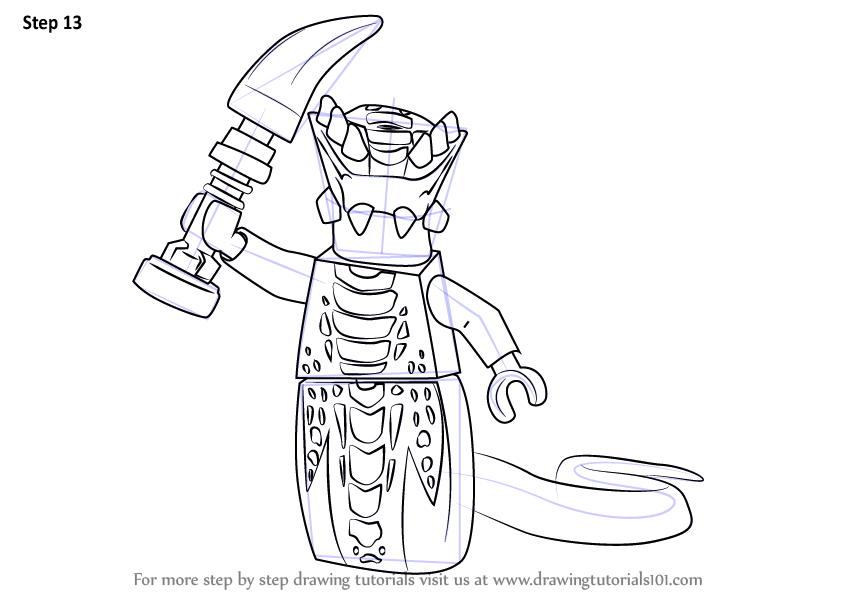 How to draw acidicus from ninjago ninjago step by step