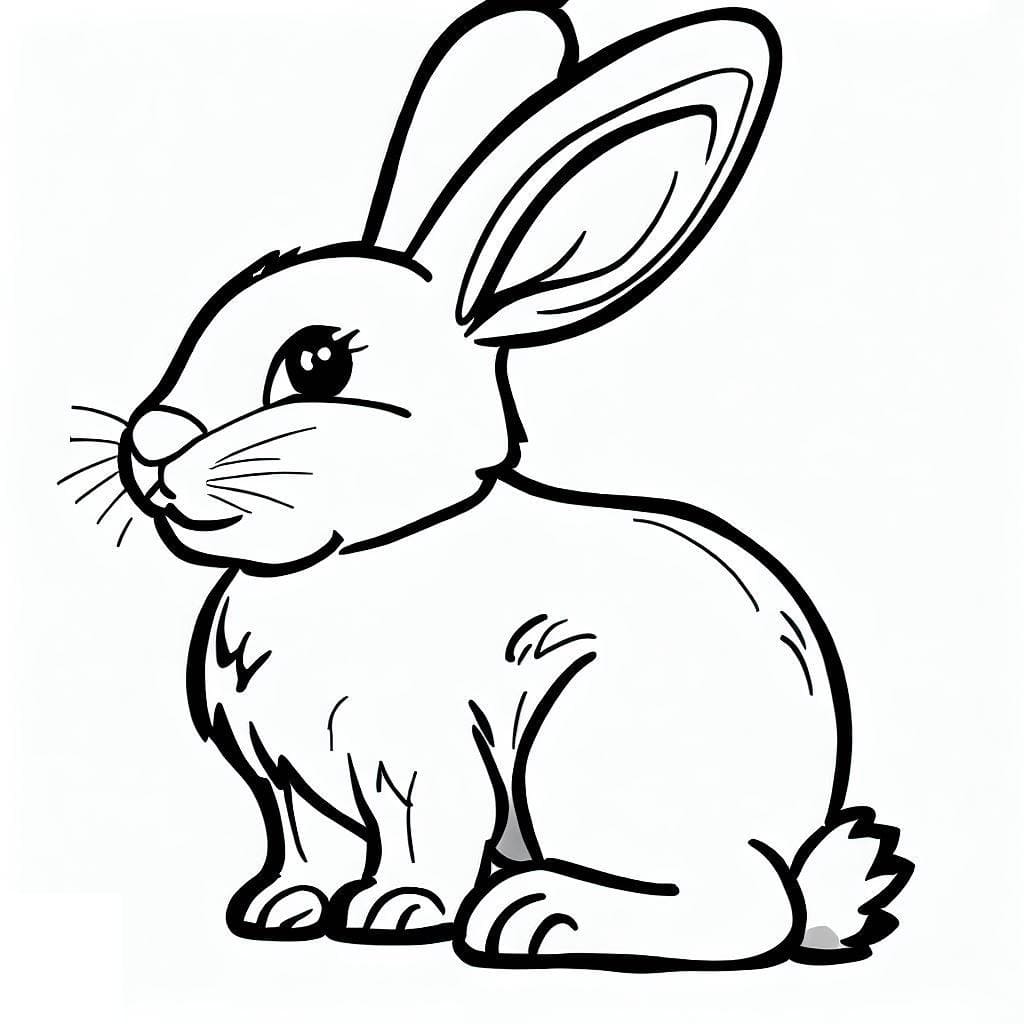 Cute rabbit coloring page
