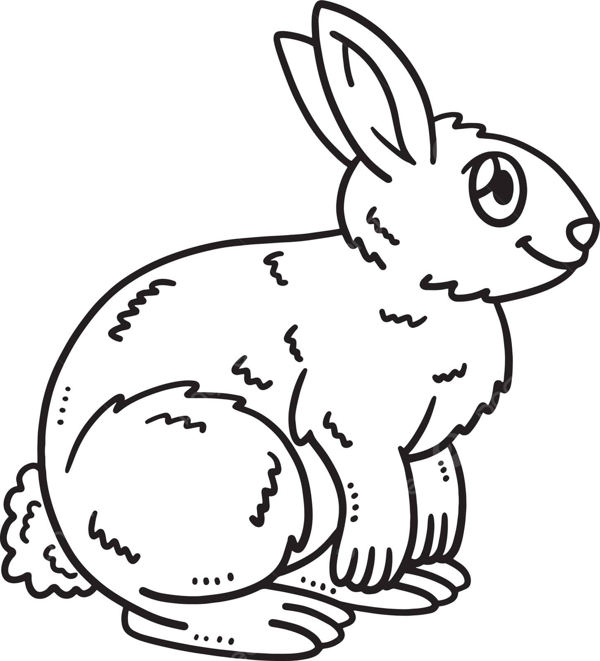 Baby rabbit isolated coloring page for kids vector colouring silhouette vector vector colouring silhouette png and vector with transparent background for free download