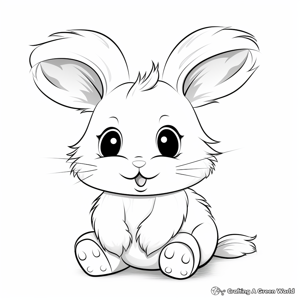 White rabbit coloring pages