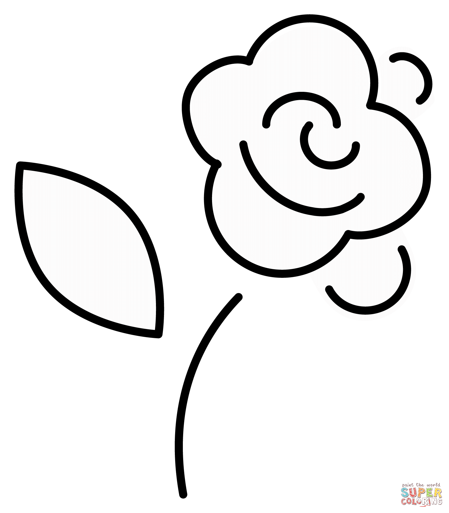 Rose emoji coloring page free printable coloring pages