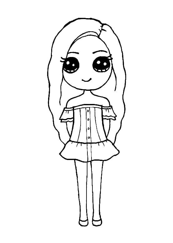 Chibi rose blackpink coloring page coloring pages easy cartoon drawings cute small drawings