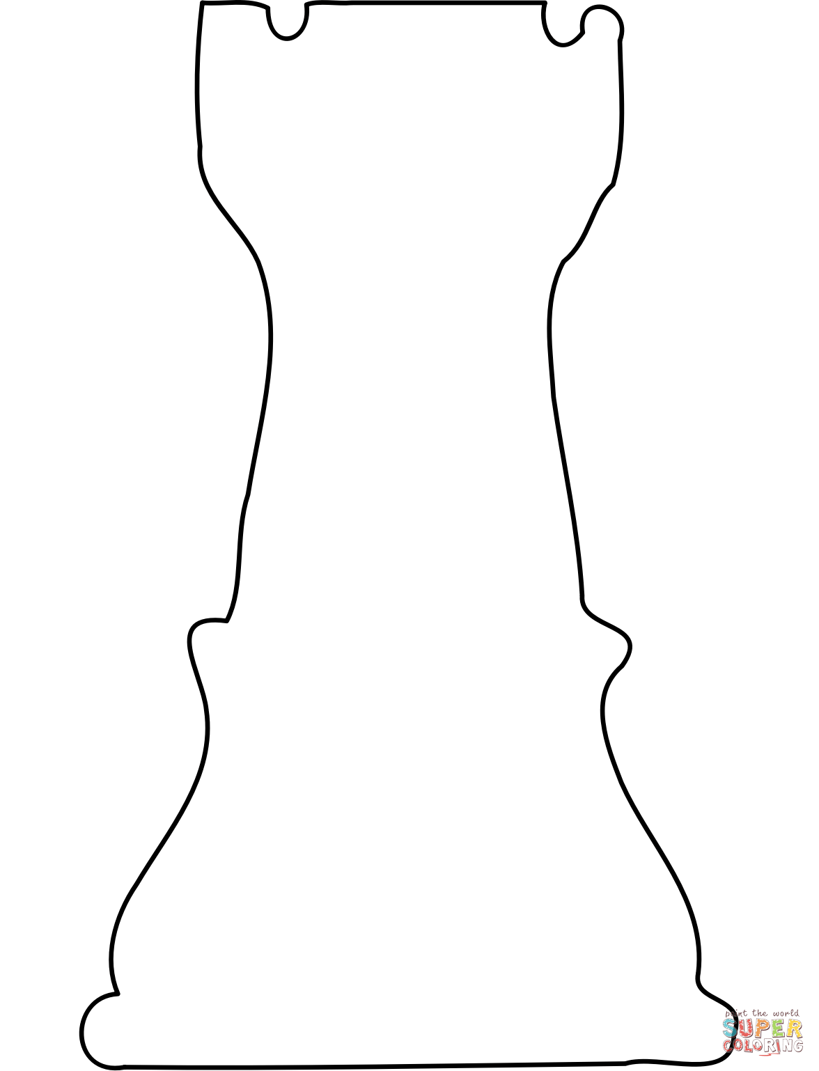 White rook coloring page free printable coloring pages
