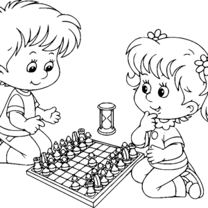 Chess coloring pages printable for free download