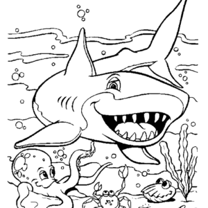 Shark coloring pages printable for free download