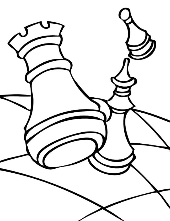Chess coloring pages