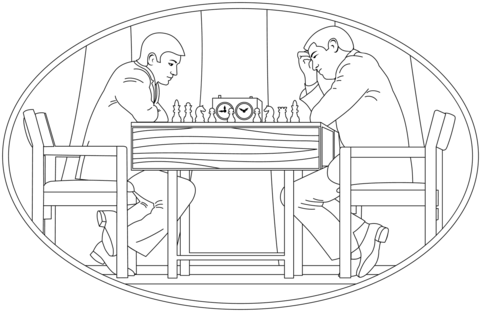 Chess coloring page free printable coloring pages