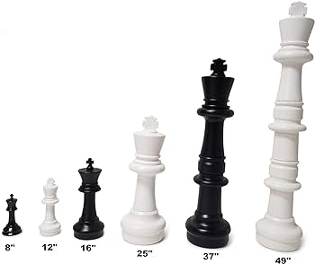 Megachess large premium chess set with inch tall king black and white with quick fold nylon mat toys games