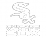 Chicago white sox logo mlb baseball sport coloring page printable