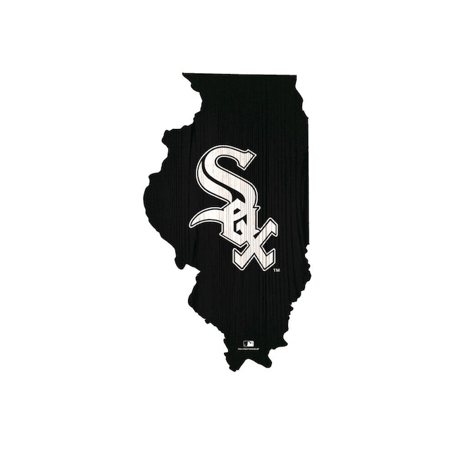 Fan creations chicago white sox team color logo state cutout sign in the wall art department at