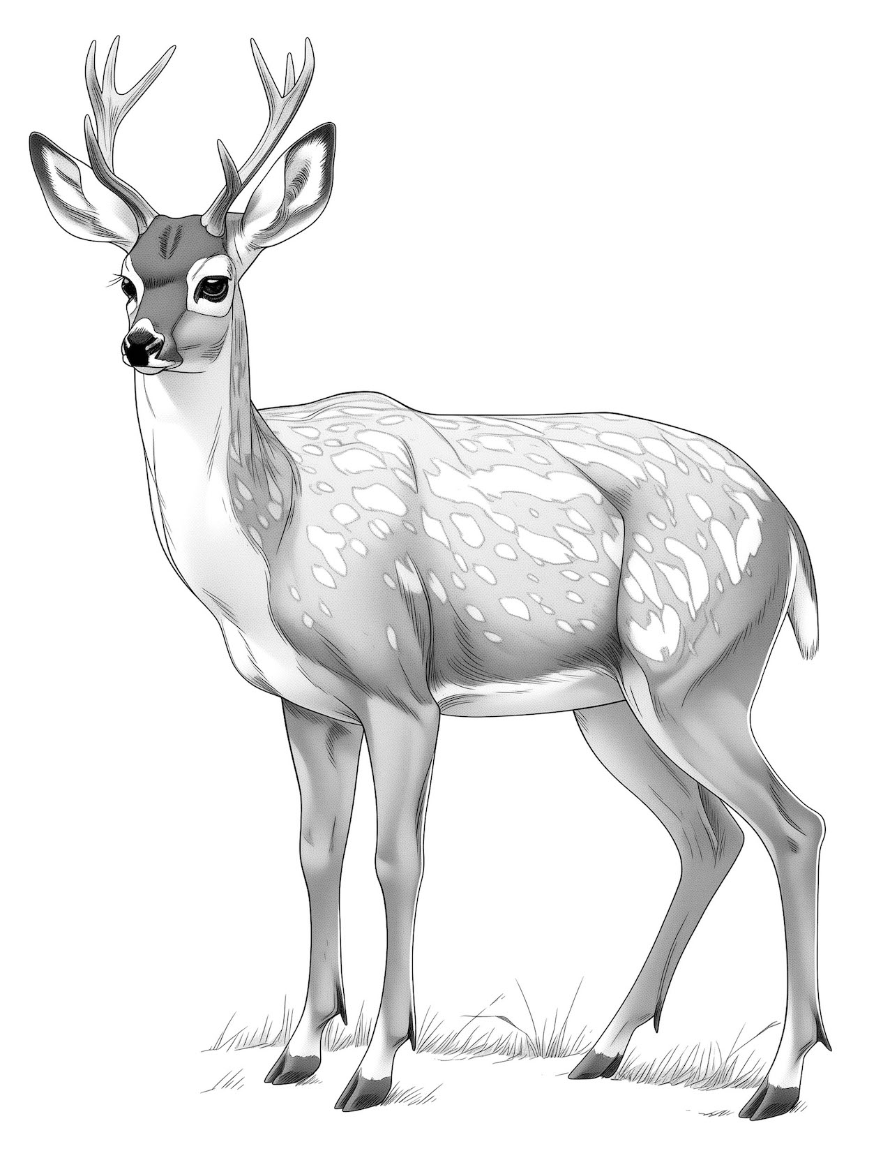 Enchanting deer coloring pages for kids and adults
