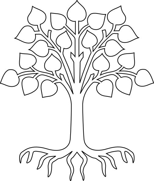 Tree with rootswhite clip art at clker