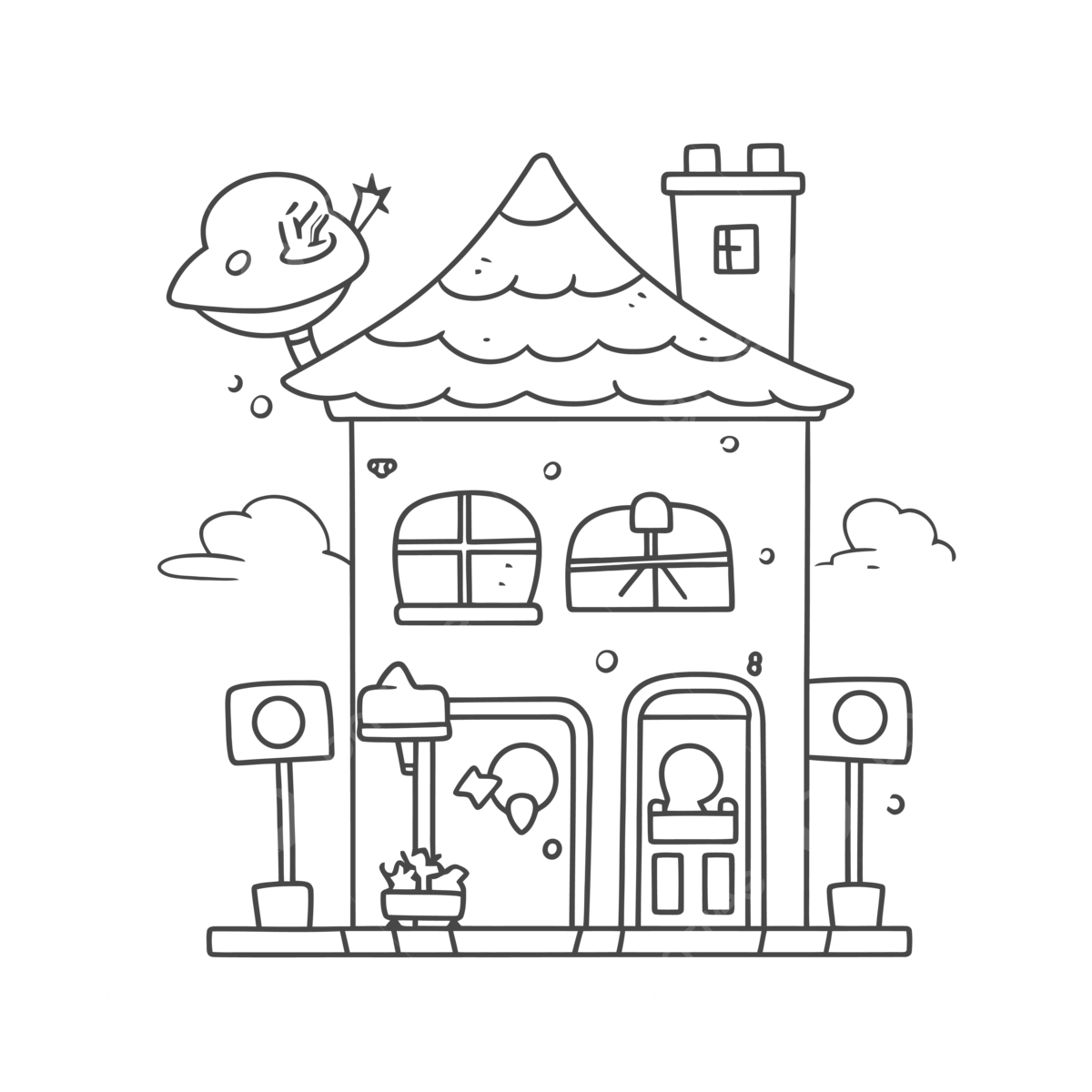 Coloring pages house design coloring page houses clipart house black and white cartoon house black and