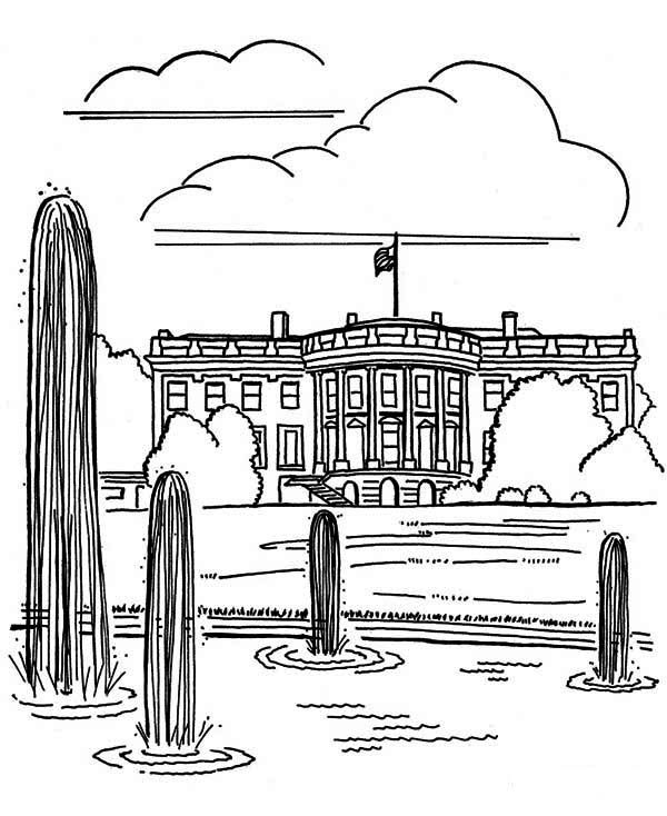 United state of america white house in houses coloring page house colouring pages coloring pages white house