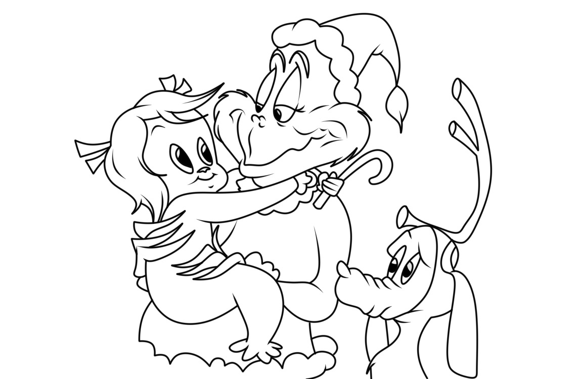 Cute whoville characters coloring page