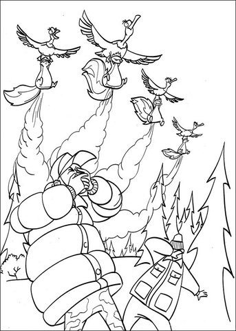 The skunks attack hunters with a bad smell coloring page free printable coloring pages