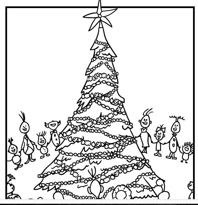 All the whos down in whoville whoville grinchmas coloring page