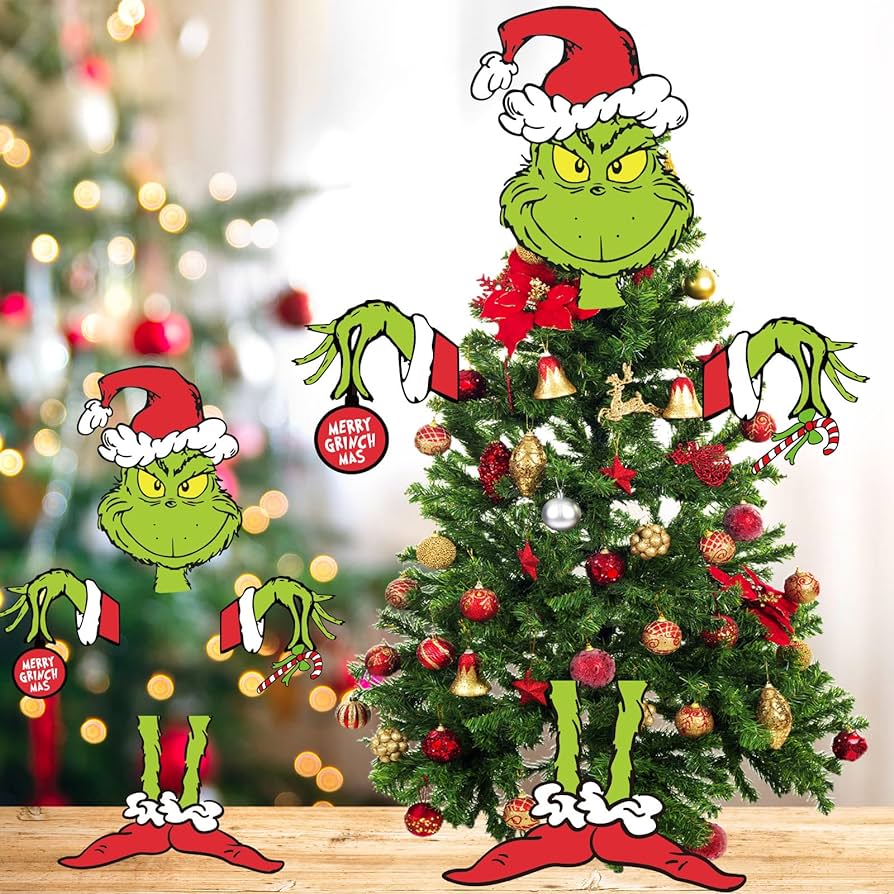 Grinchs christmas tree topper whoville dãcor for christmas tree whoville christmas decorations for tree home kitchen