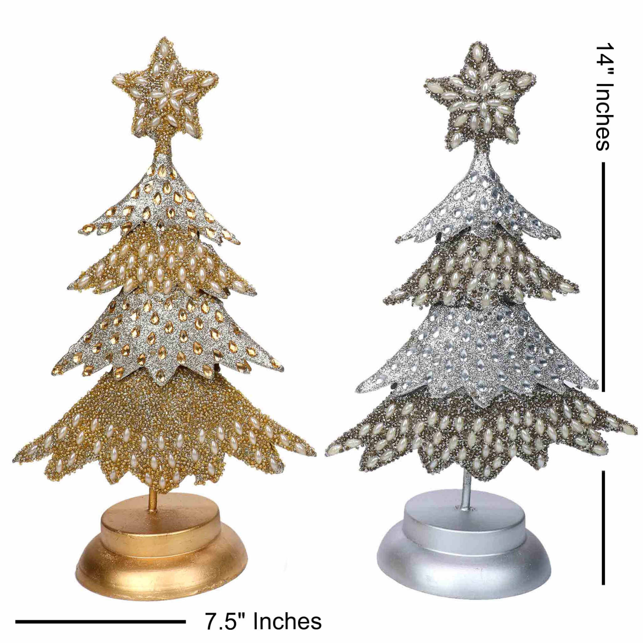 Whoville christmas trees in silver gold white set of â trunkin usa