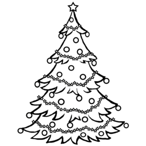 Christmas tree coloring pages printable for free download