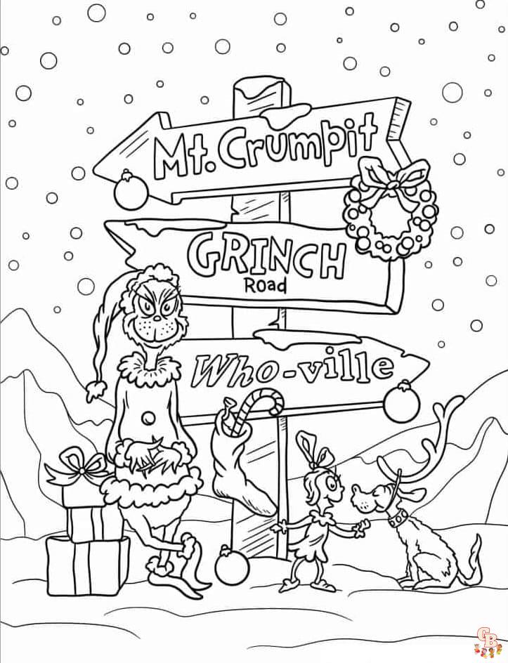 Printable whoville coloring pages free for kids and adults