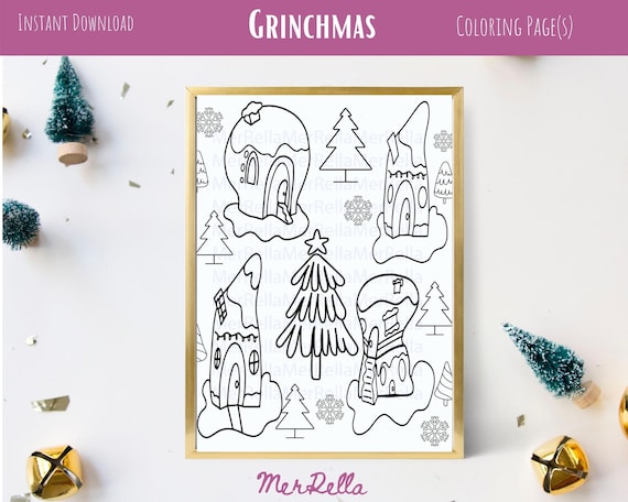 Christmas grinchmas whoville coloring page grinch coloring page grinch decoration christmas coloring pages winter coloring pages