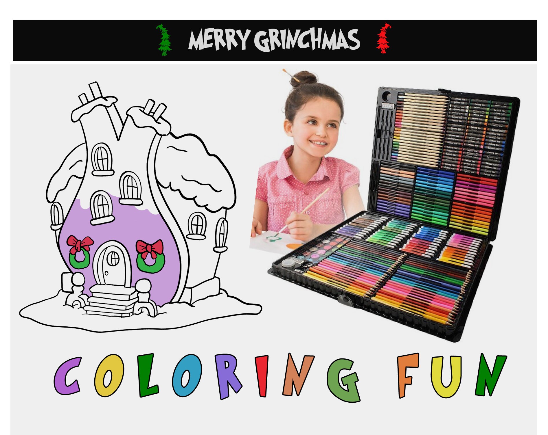 Whoville houses coloring pages svg christmas craft decorations set color line art grinch cricut kids whoville buildings bundle children